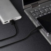 Кабель Windigo, microUSB - USB, 2 А, зарядка + передача данных, TPE оплетка, 1 м, черный Windigo