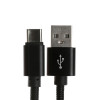 Кабель Type- C - USB, 2.1 А, оплётка нейлон, 1 метр, чёрный (производитель не указан)