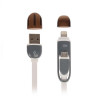 Кабель 2 в 1 Luazon, microUSB/Lightning - USB, 1 А, 0.9 м, плоский, МИКС Luazon Home