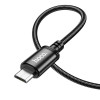 Кабель Hoco X89, Micro USB - USB, 2.4 А, 1 м, плетённая проволока, чёрный Hoco