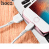 Кабель Hoco X20, Lightning - USB, 2,4 А, 1 м, PVC оплетка, белый Hoco