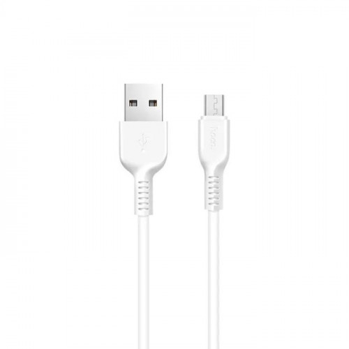 Кабель Hoco X20, microUSB - USB, 2,4 А, 1 м, PVC оплетка, белый Hoco