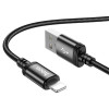 Кабель Hoco X89, Lightning - USB, 2.4 А, 1 м, плетённая проволока, чёрный Hoco