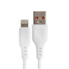 Кабель D-01L, Lightning- USB, 1 м, 2.4 A, зарядка + передача данных, белый (производитель не указан)