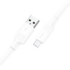 Кабель Hoco X84, Micro USB - USB, 2.4 А, 1 м, передача данных, ПВХ, белый Hoco