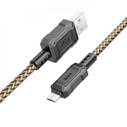 Кабель Hoco X94, Micro USB - USB, 2.4 А, 1 м, передача данных, ПВХ, золотистый Hoco