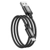 Кабель Hoco X89, Micro USB - USB, 2.4 А, 1 м, плетённая проволока, чёрный Hoco