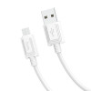 Кабель Hoco X73, Micro USB - USB, 2.4 А, 1 м, передача данных, ПВХ, белый Hoco