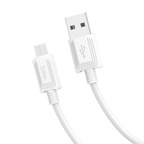 Кабель Hoco X73, Micro USB - USB, 2.4 А, 1 м, передача данных, ПВХ, белый Hoco