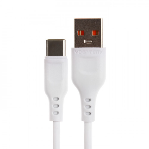 Кабель D-01L, Type-C - USB, 1 м, 2.4 A, зарядка + передача данных, белый (производитель не указан)