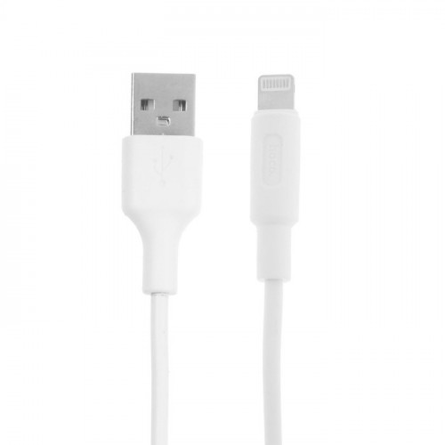 Кабель Hoco X25, Lightning - USB, 2 А, 1 м, PVC оплетка, белый Hoco