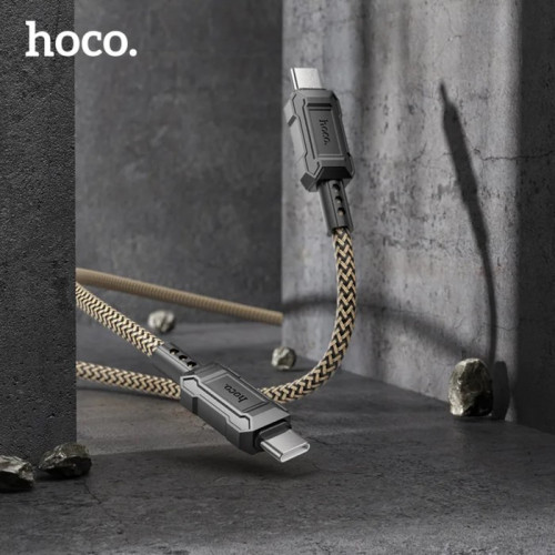 Кабель Hoco X94, Type-C - Type-C, 3 А, 1 м, быстрая зарядка, ПВХ, золотистый Hoco