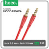 Кабель AUX Hoco UPA24, Jack 3.5 мм (m) - Jack 3.5 мм (m), 1 м, нейлон, красный Hoco