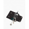 Ключница карманная на кнопках, 7 карабинов, размер 11×2×6.5 см, чёрная (производитель не указан)