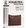 Кошелёк женский на молнии, 14×1×9 см, тёмно-коричневый (производитель не указан)