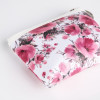 Кошелёк-монетница на молнии 10×3.5×9 см, с цветочным принтом, белый/розовый (производитель не указан)