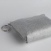 Кошелёк-монетница на молнии, 12×2.5×8.5 см, серебристая (производитель не указан)