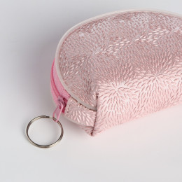 Кошелёк-монетница на молнии, 11.5×3.5×9 см, розовый
