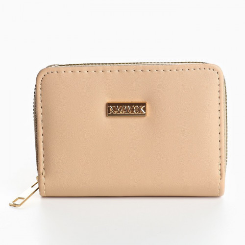 Кошелёк женский на молнии NK, бежевый NAZAMOK
