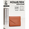 Кошелёк женский на кнопке 11.5×0.5×9 см, рыжий (производитель не указан)