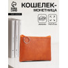 Кошелёк женский на молнии, 14×1×9 см, рыжий (производитель не указан)