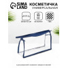 Косметичка на молнии, цвет синий/прозрачный (производитель не указан)