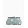 Косметичка женская на фермуаре, маленькая, с принтом, зелёная (производитель не указан)