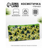 Косметичка-пенал на молнии, с рисунком, зелёная (производитель не указан)