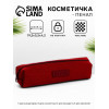 Косметичка-пенал школьная на молнии, длина 19 см, бордовая (производитель не указан)