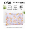 Косметичка-пенал на молнии, с рисунком полупрозрачная/сиреневая (производитель не указан)