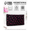 Косметичка-пенал на молнии, плоская, маленькая, с рисунком, чёрная (производитель не указан)