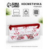 Косметичка-пенал на молнии, с ярким принтом, красная (производитель не указан)