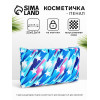 Косметичка-пенал на молнии, плоская, с рисунком «Комета», голубая (производитель не указан)