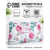 Косметичка-пенал на молнии, плоская, маленькая, с рисунком, белая (производитель не указан)