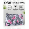 Косметичка-пенал на молнии, плоская, с рисунком, чёрная (производитель не указан)