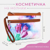 Косметичка на молнии, с ручкой, наружный карман, с ручкой, цвет розовый (производитель не указан)