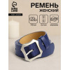 Ремень женский с винтом, 110×2.5 см, матовая классическая пряжка металл, синий (производитель не указан)