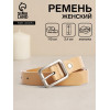 Ремень женский с винтом, 110×2.4 см, пряжка металл, матовая, бежевый (производитель не указан)