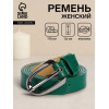 Ремень женский тонкий, 110×1.6 см, пряжка тёмный металл, зелёный (производитель не указан)