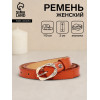Ремень женский тонкий с винтом, 110×2 см, пряжка металл, золотистая, рыжий (производитель не указан)
