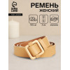 Ремень женский, 105×3 см, пряжка-затяжка металл, золотистая, бежевый (производитель не указан)