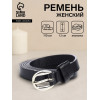 Ремень женский тонкий, 110×1.1 см, классическая пряжка металл, серебристая, чёрный (производитель не указан)
