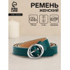 Ремень женский тонкий, 110×2 см, пряжка металл, серебристая, зелёный (производитель не указан)