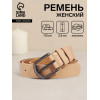 Ремень женский, ширина 2.7 см, винт, пряжка металл, цвет бежевый (производитель не указан)