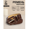 Ремень женский 110×2.3 см, с классической пряжкой в ремня, коричневый (производитель не указан)
