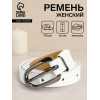 Ремень женский тонкий, 110×1.6 см, пряжка тёмный металл, белый (производитель не указан)