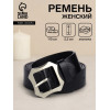 Ремень женский с винтом, 110×2.5 см, матовая классическая пряжка металл, чёрный (производитель не указан)