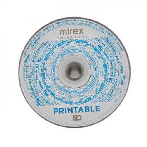 Диск DVD+R printable inkjet 100, 16x, 4.7 Гб (производитель не указан)