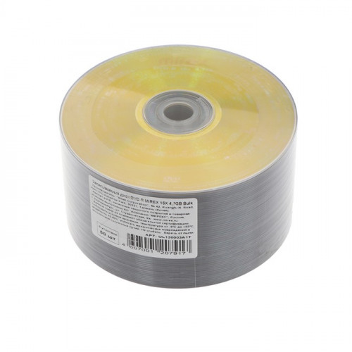 Диск DVD-R Mirex 50, 16х, 4.7 Гб, 1 шт. Mirex