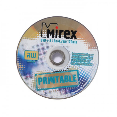 Диск DVD+R printable inkjet 100, 16x, 4.7 Гб (производитель не указан)